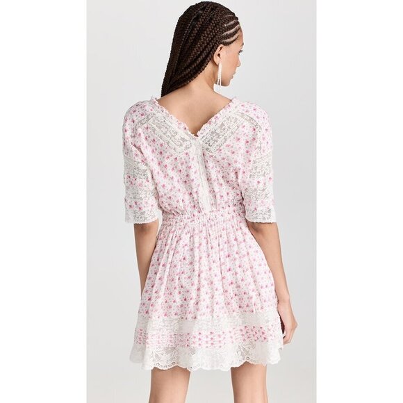 LOVESHACKFANCY Newton Dress in Poppy Pink Size Large - Picture 2 of 12